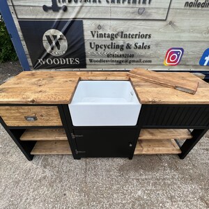Farmhouse Rustic Kitchen Unit With Butler Sink - Etsy UK