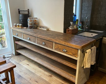 Rustic Farmhouse Large Kitchen Island Canada