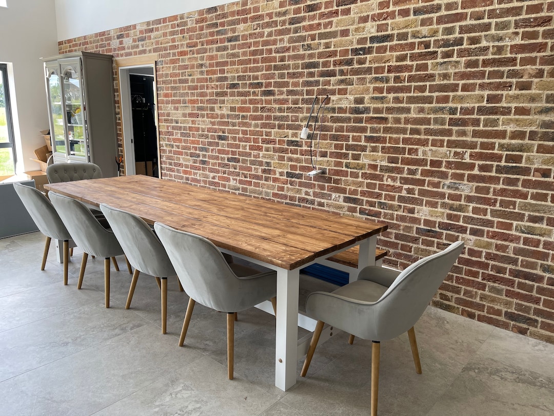Rustic Farmhouse Dining Table - Etsy UK