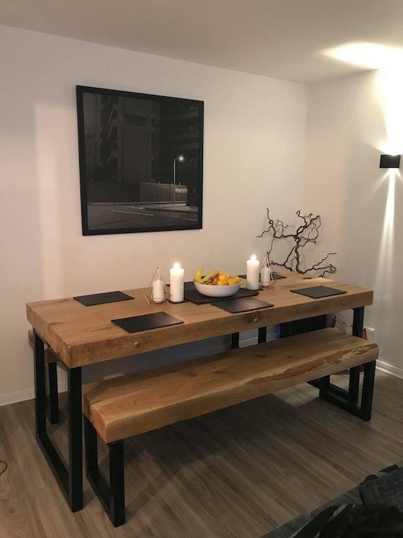 Oak sleeper dining table deals