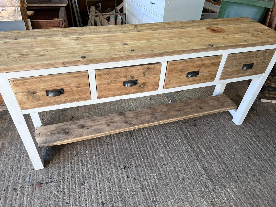 Rustic Farmhouse Console Table - Etsy UK