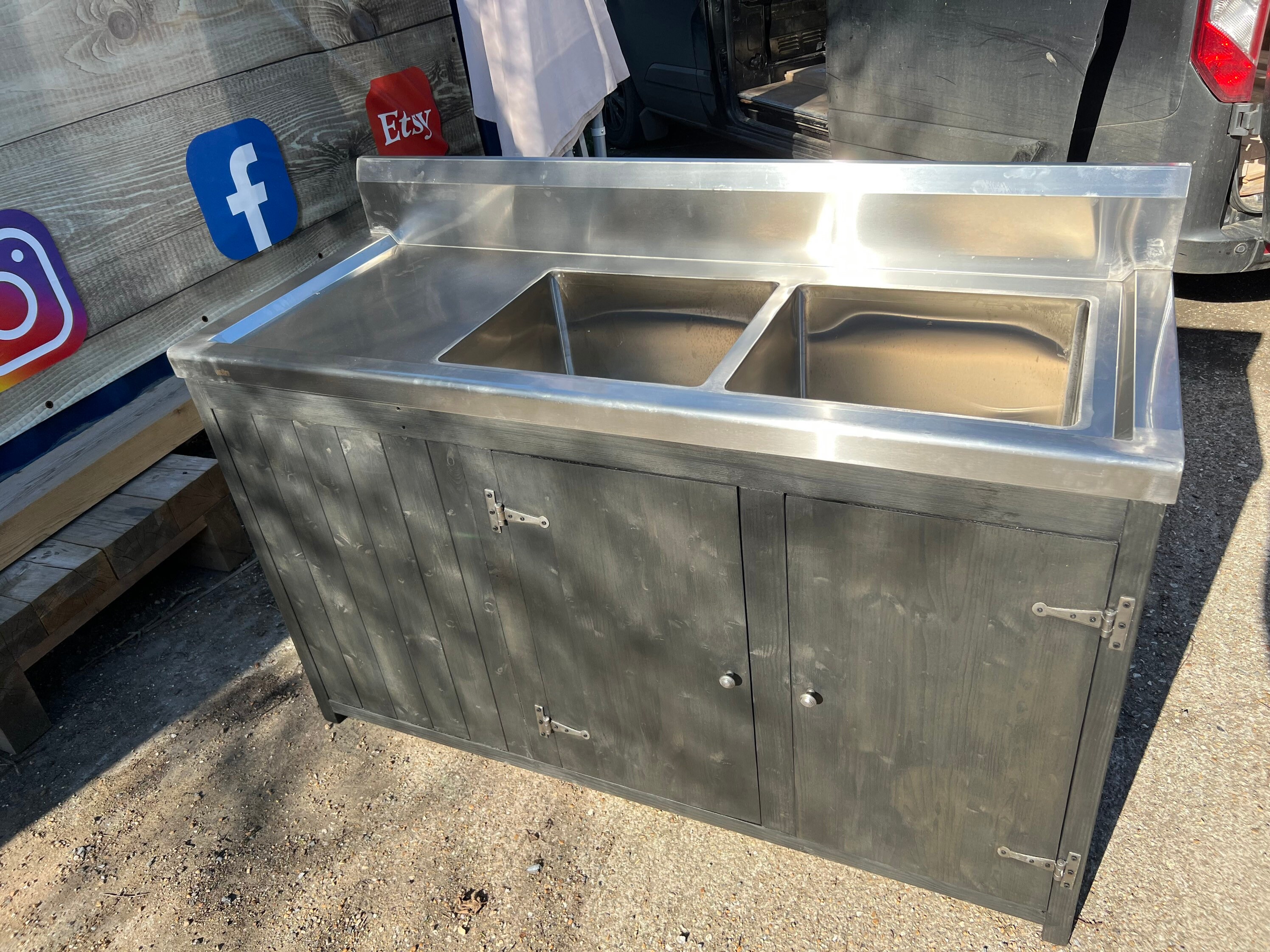 Commercial Rustic Kitchen Sink Unit - Etsy UK