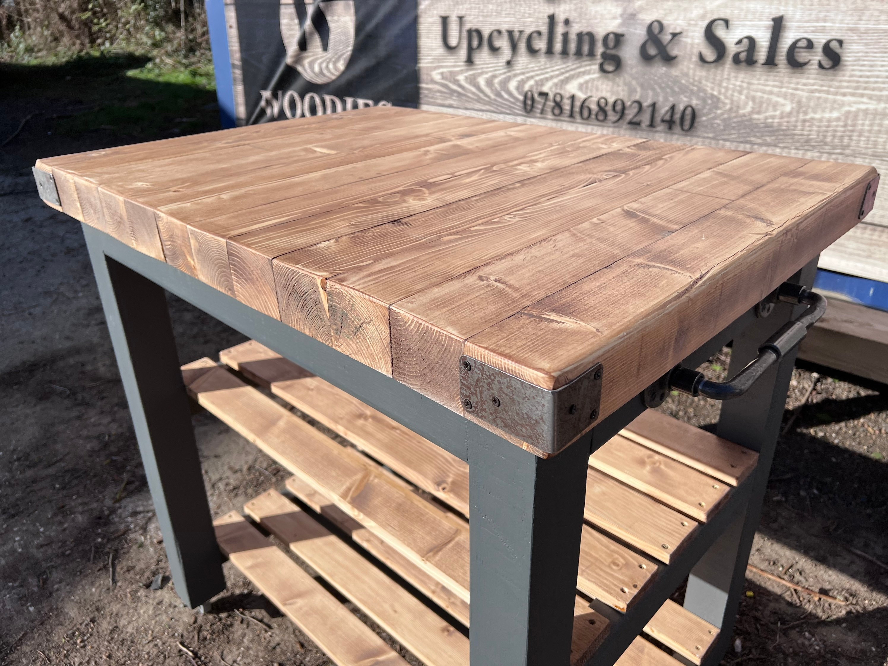 Rustic Farmhouse Butchers Block With Chunky Top - Etsy UK