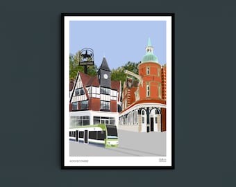 Addiscombe Artwork, Addiscombe Croydon, Addiscombe Print, Addiscombe Illustration, Addiscombe Art, Croydon Christmas Gift