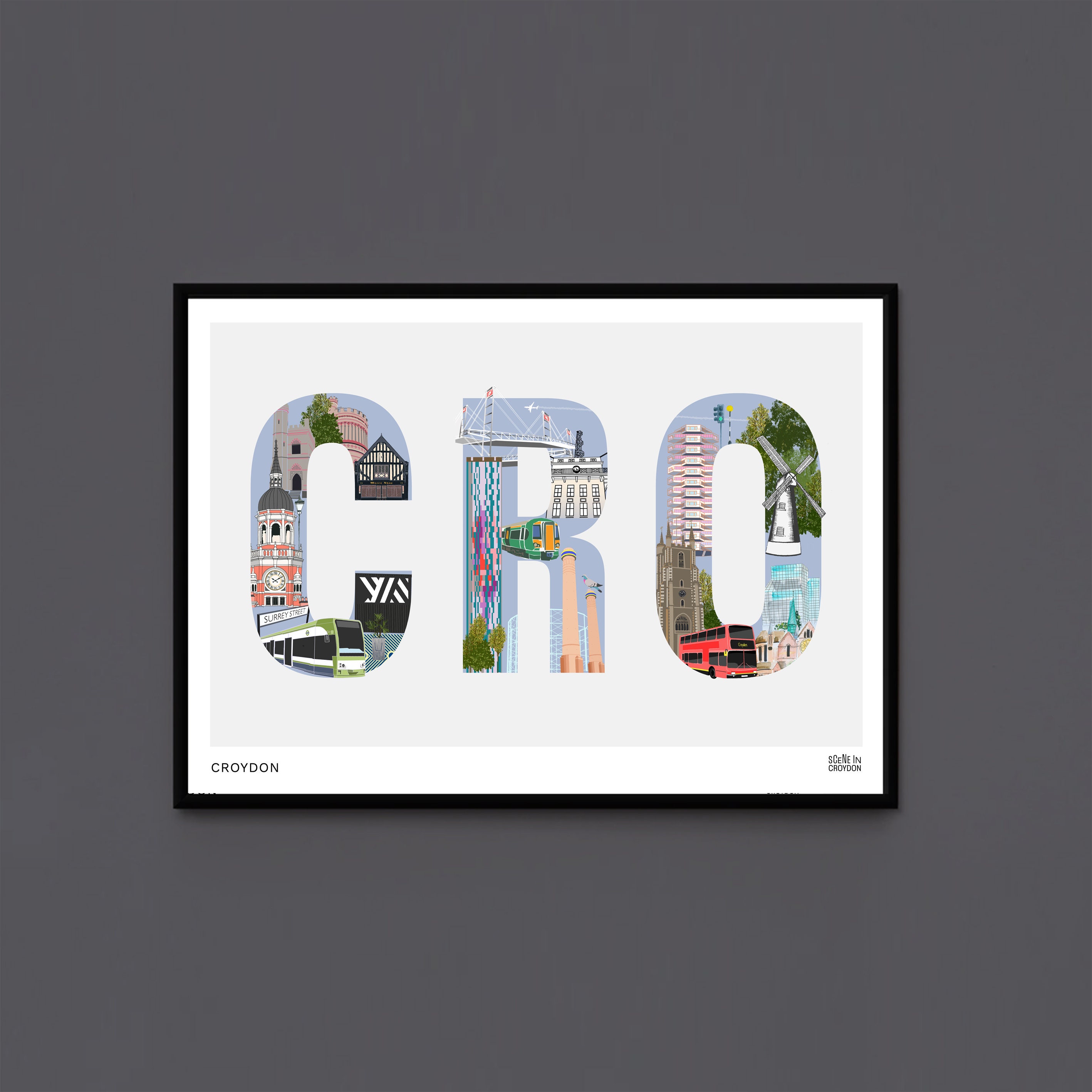 Croydon CR0 Artwork, Croydon Art, Croydon Print, Croydon Illustration, Croydon Design, Croydon