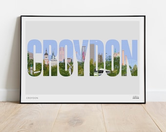 Croydon Print, Croydon Design, Croydon Illustration, Croydon Poster, Croydon Artwork, Croydon Christmas Gift