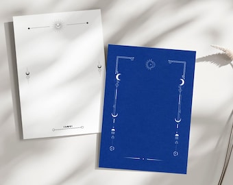 Astrology Frame Clipart PNG Set: Celestial Zodiac Borders (Instant Download)