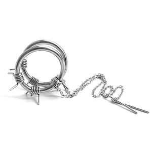 Barbed Wire Earrings, Punk Earrings, Stainless Steel
