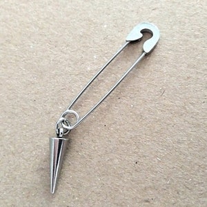 Safety Pin Earring, Edgy Jewlery, Stainless Steel