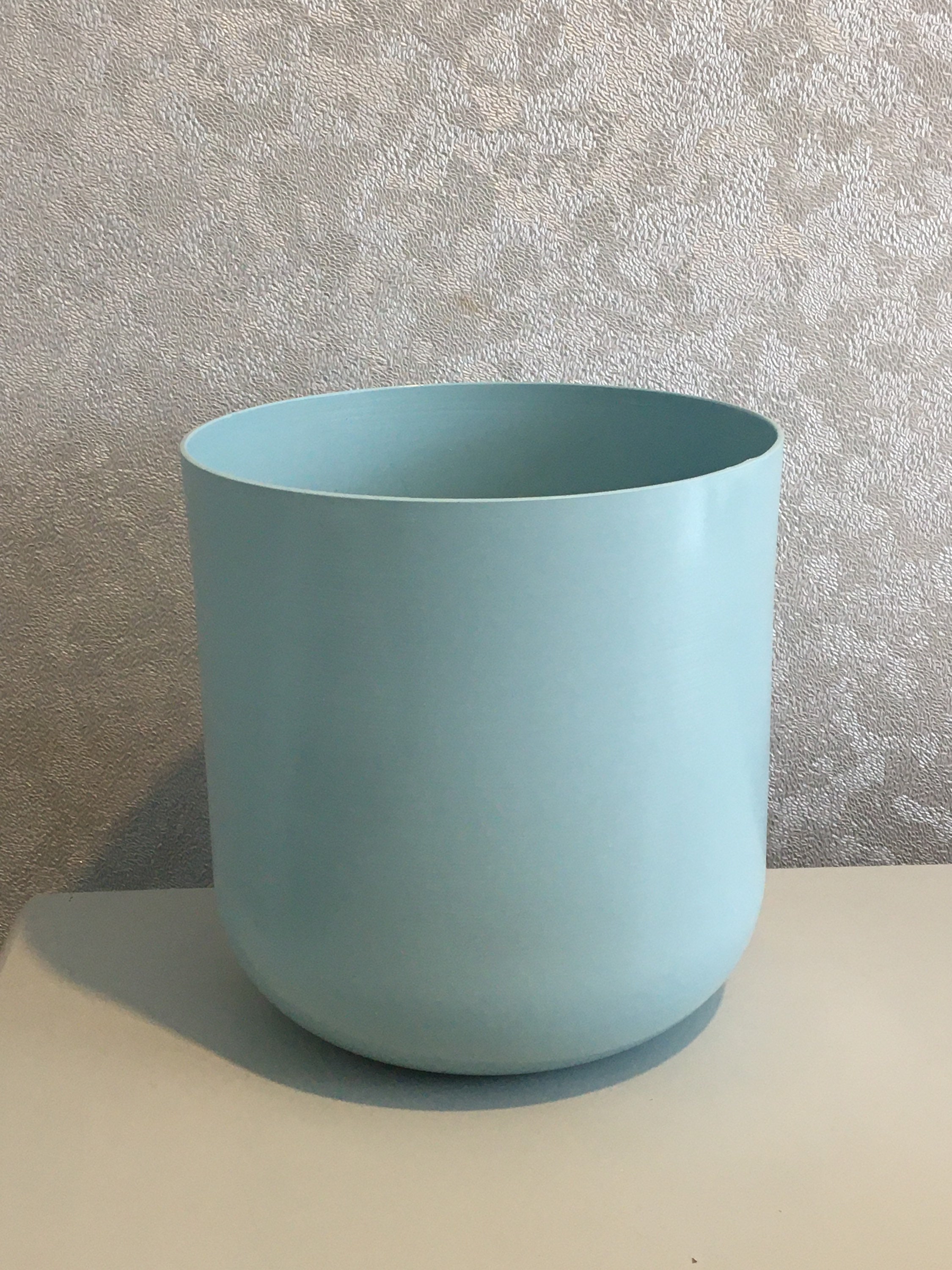 Handmade Duck egg blue colour metal plant pot 23cmx20cm Etsy