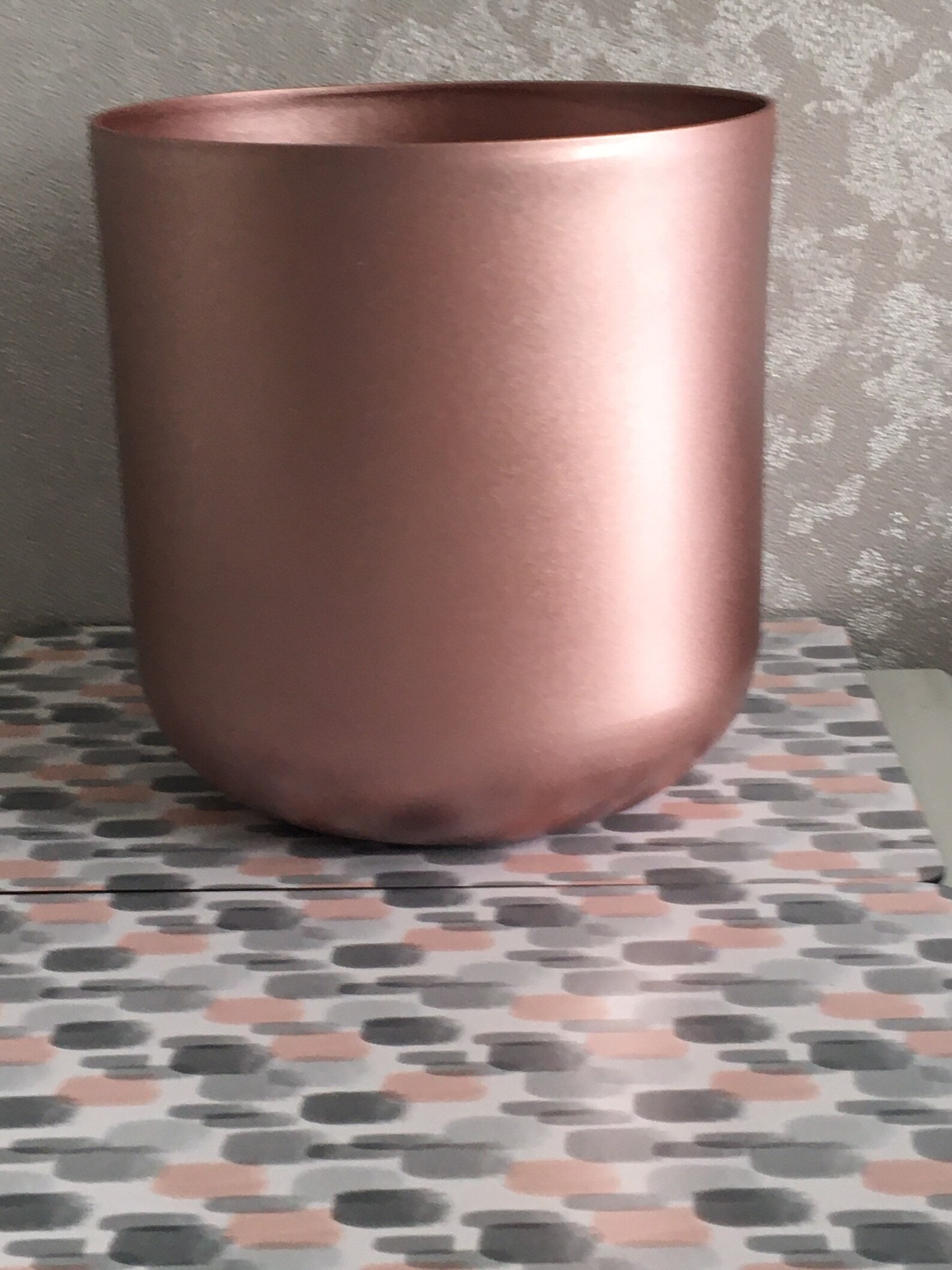 Rose gold plant pot planter handmade metal 20cmx 20cm Etsy