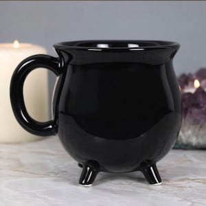 Black cauldron mug Halloween cup witches cup cauldron cup Halloween cup Halloween party Halloween cup