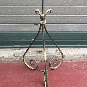 Wrought Iron Candelabra Floor Lamps SET OF 2 Gold leaves French antique gold candelabra Forged iron candlestick holders Bronze candleholders