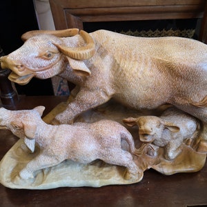 Water Buffalo figurine Chinese Carved Soapstone Sculpture Water buffalo statue Animal decor Animal statue Animal sculpture Asian art