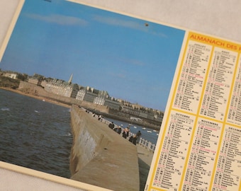 Vintage Franse kalender 1983 Calendrier annee de naissance Geboortecadeau Antieke kalender