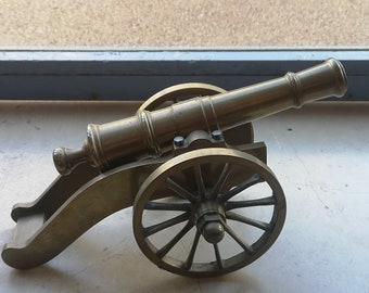 Bronze cannon Vintage decorative cannon Military decor Gift ideas for him Militaria collectibles Memorabilia Fathers day gift