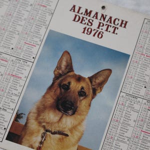 Calendário francês vintage 1976 calendário almanach presente de natal calendrier annee de naissance presente de nascimento calendário antigo calendário vintage