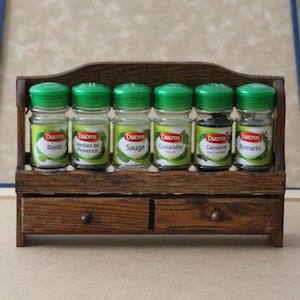 Small wooden spice rack Kitchen storage Kitchen organization Spice storage Spice organization