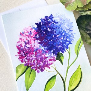 Hydrangea Greeting Card | 5x7 Wall Art | Thinking of You | Get Well ...