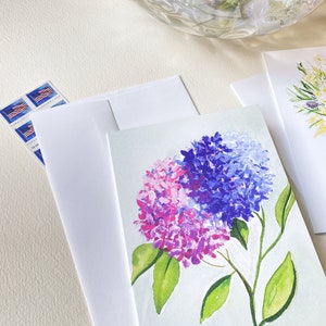 Hydrangea Greeting Card | 5x7 Wall Art | Thinking of You | Get Well ...
