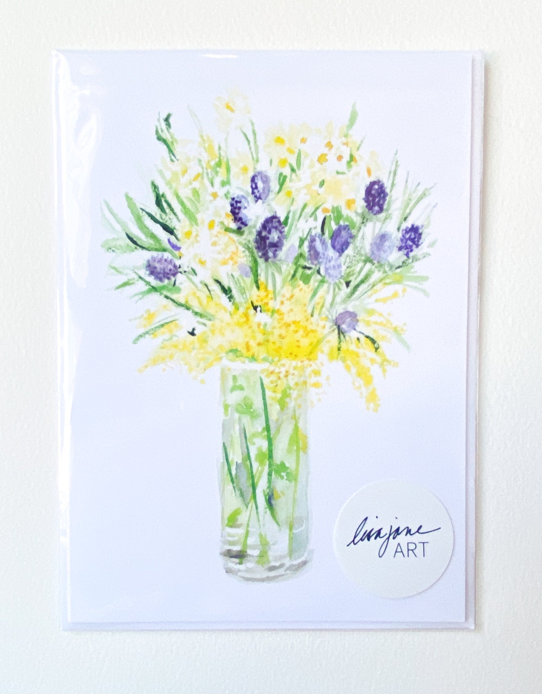 Floral Greeting Card | Original Watercolor | Get Well | Thank You ...