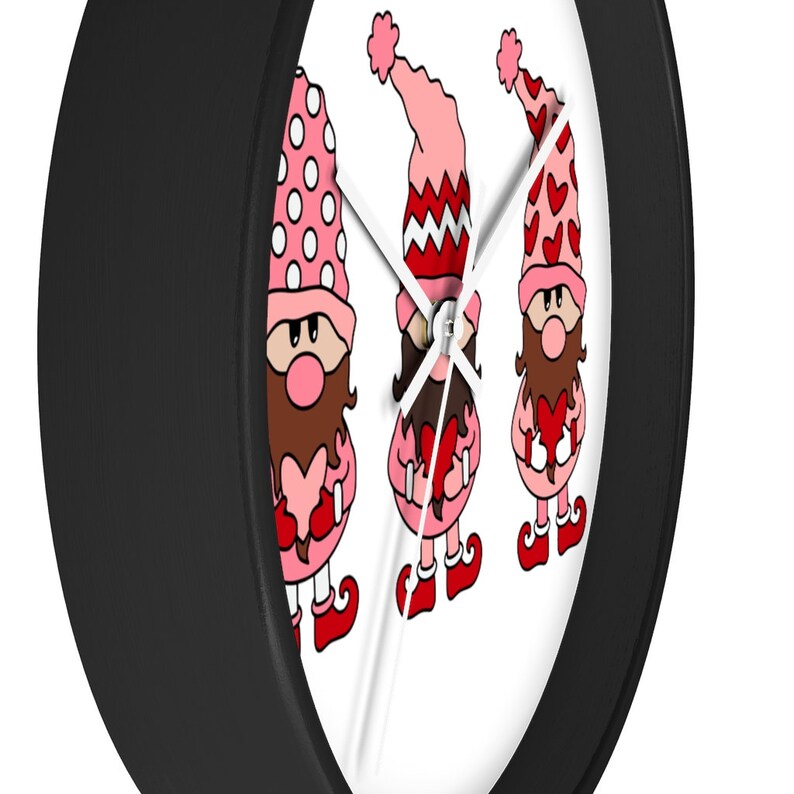 Wall Clock Valentine/'s Gnomes