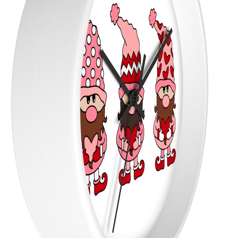 Wall Clock Valentine/'s Gnomes