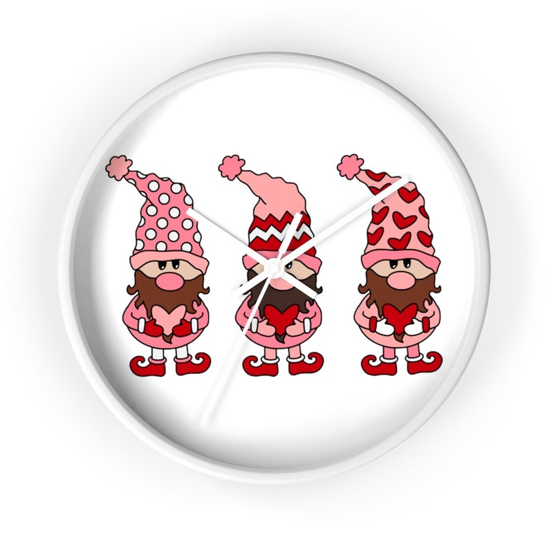 Wall Clock Valentine/'s Gnomes