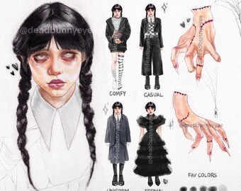 Wednesday Addams PRINT Etsy wednesday-addams-print-etsy