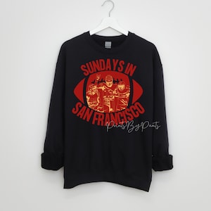 San Francisco - Digital Print - &quot;Sundays in San Francisco&quot; - football png, red, white, and gold