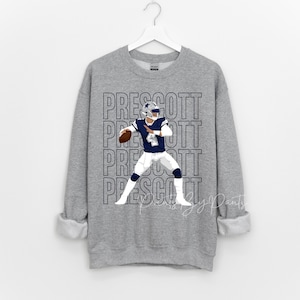 Digital Print- Dallas - Cowboys player #4 PRESCOTT transparent - football PNG navy blue, silver, and white