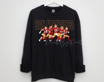 Football Digital Print - transparent SAN FRANCISCO - NINERS players #23, #19, #13, #97, #85 - football png, red, white, and gold