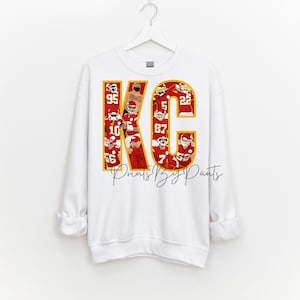 Digital Print- Kansas City - Chiefs players filled in - KC - football PNG red, yellow, and white