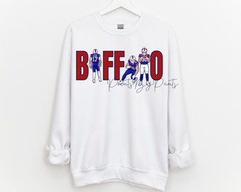Digital Print- Buffalo - Bills players #88, #17, #86 - football PNG red, blue, and white