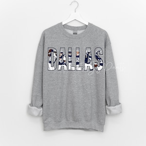 Digital Print- DALLAS - Cowboys players filled in transparent - football PNG navy blue, silver, and white