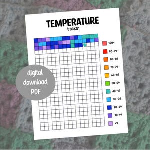 Temperature Blanket Tracker for Crochet and Knitting High quality PDF ALL 12 Months Included Use Every Year Etsy