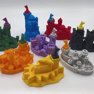 Miniature del gioco da tavolo GoT Capital Castle stampate in 3D