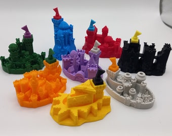 3D Printed Castle miniatures for Medieval Board Games, GoT compatible