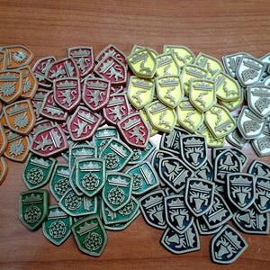 Tvåfärgade vapensköldar Power Tokens Game of Thrones Power Tokens 3D-utskrivna