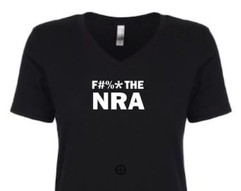 F the NRA fitted V neck