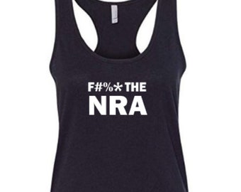 F the NRA racerback tank