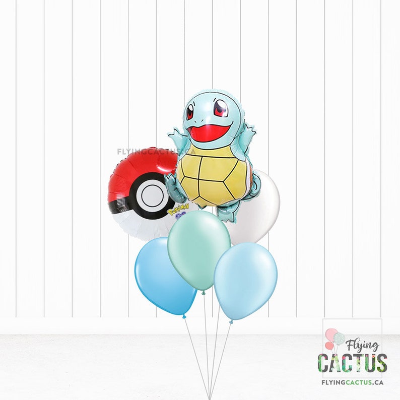 Squirtle & Poke Ball Balloon Bouquet Etsy