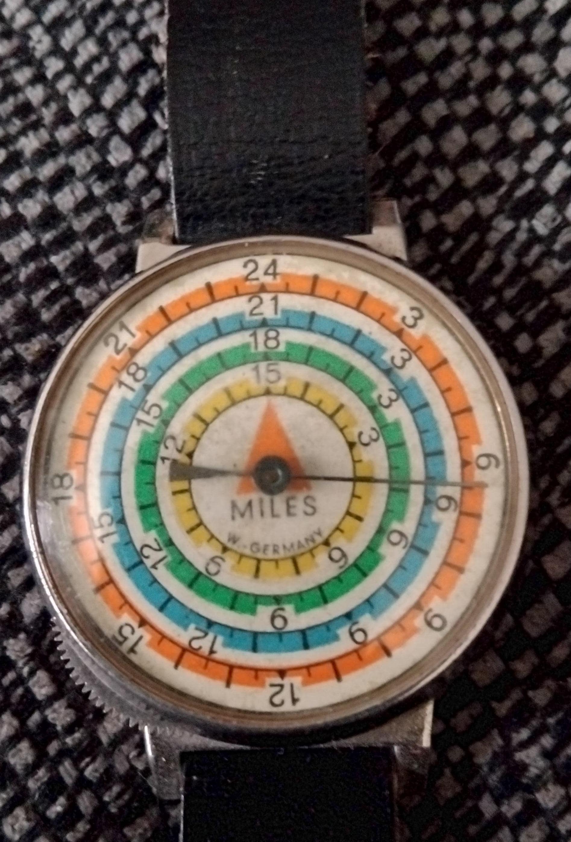 Vintage 1940 West German 'miles' Watch Style Pedometer. Rare