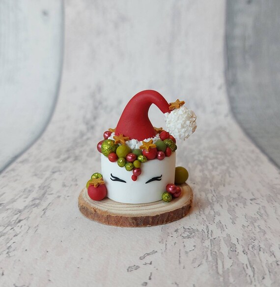 Download Miniature Christmas Unicorn Cake Dollhouse Food Miniature Etsy