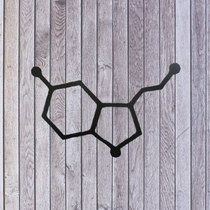 Serotonin Molecular Metal Wall Art