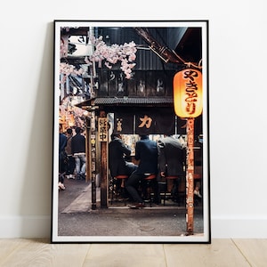 Póster de callejón para orinar en Tokio, amanecer en Japón, Asia, IMPRESIÓN DE ALTA CALIDAD, decoración del hogar, arte de pared, póster de fotografía