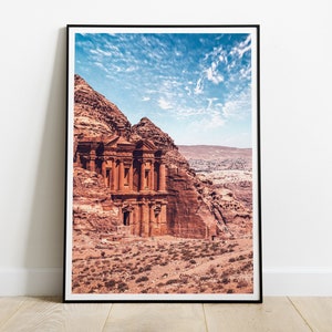 Petra Ad-Deir & Jordan poster, Jordan art print, Asia, HIGH QUALITY PRINT, Home Decor, Wall Art, Photography Poster
