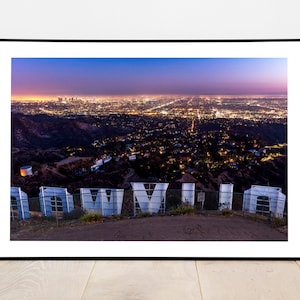 Hollywood Sign poster, Los Angeles sunset, LA, united states, high quality print, Home Decor, Wall Art, Photography Poster