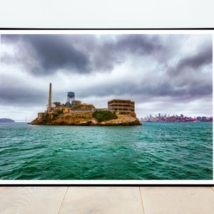 Alcatraz Island poster, San Francisco prison, usa, HIGH QUALITY PRINT, Home Decor, Wall Art, Photography Poster
