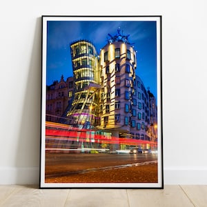 Prague Dancing House sunset poster, Prague print, HIGH QUALITY PRINT, Prague Home Decor, Prague Wall Art, Prague Photography Poster